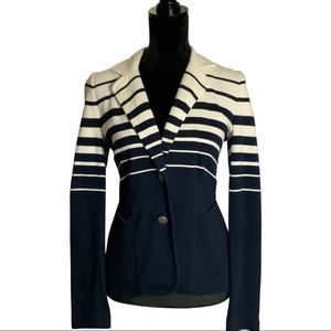 Cartonnier Striped Knit Jacket Anthro Nautical